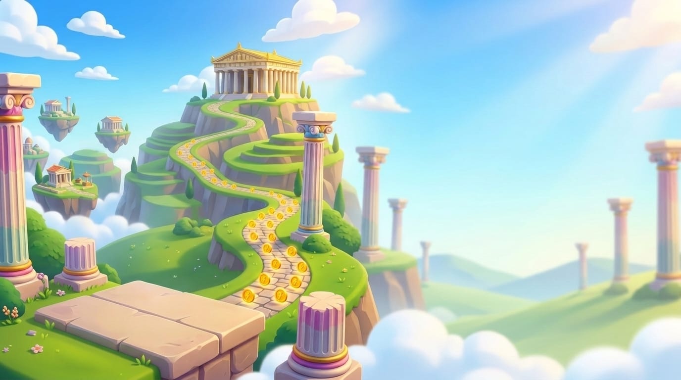 Paisaje panorámico del Olimpo de Ploutus Lab